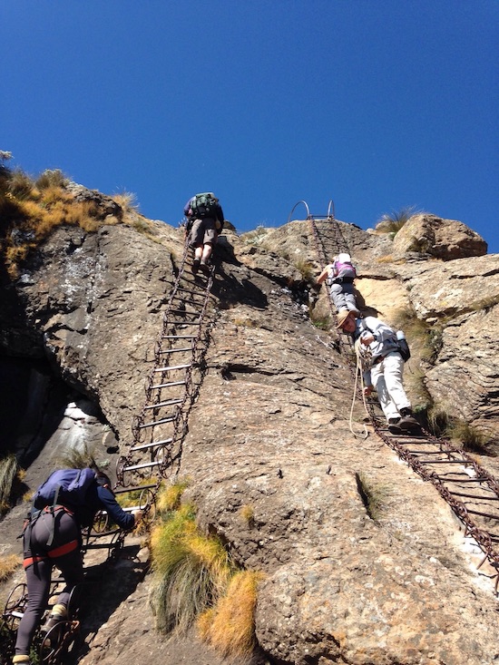 the two sections of the chain ladders hike south africa