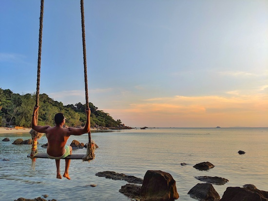 sunset beach in koh phangan