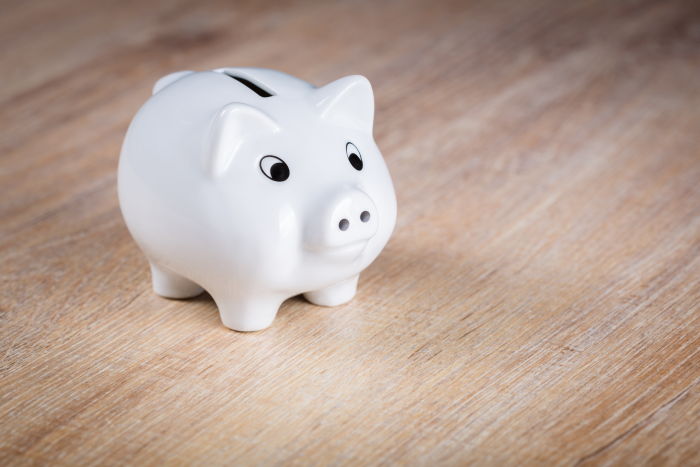 piggy bank to save money buying scuba gear