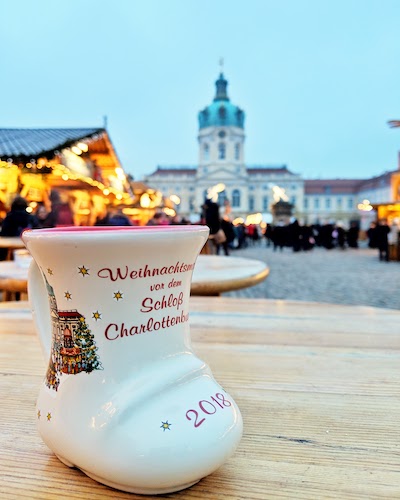 cute christmas mug from charlottenburg palace christmas market in berlin germany