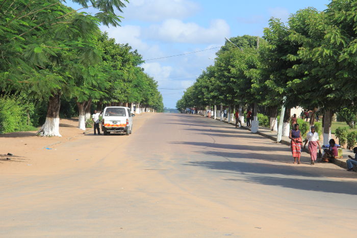 driving along the main road leading to Bilene in Mozambique