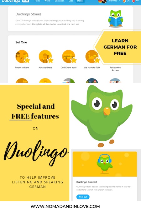 pinterest graphic for learn german free resource