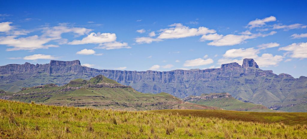 trekking in the royal natal national park in south africa