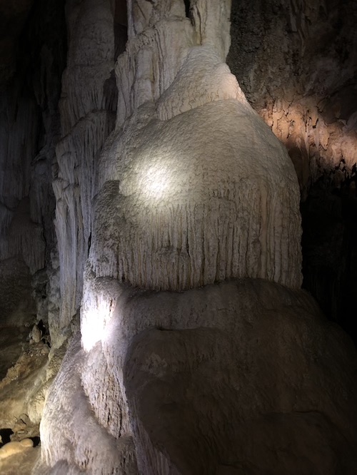 coral rock formation inside a cave in khao sok national park taken during khao sok lake tour