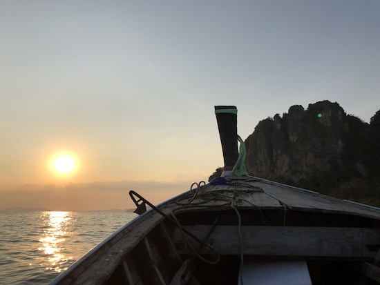 taxi boats in krabi aonang