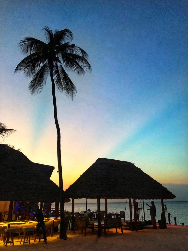 double tree hotel nungwi during sunset