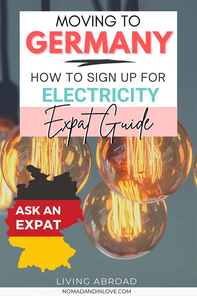 pinterest save image for on how to sign up for electricity in Germany