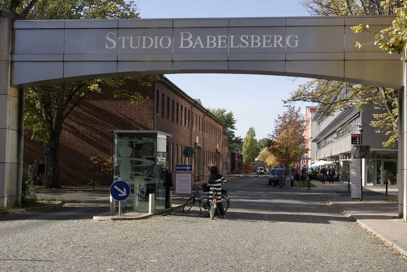 entrance of babelsberg film studio where international movies like inglorious basterds, the pianist and cloud atlas was filmed in germany 