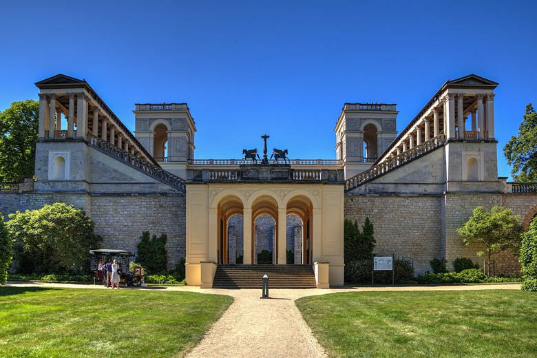 belvedere castle on the pfingsberg is on the highest elevation in potsdam and a lovely day trip from berlin germany