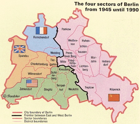 map of berlin wall dividing east and west berlin