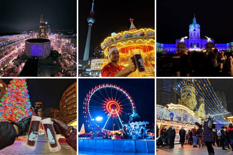 a collection of photos of different christmas markets in berlin
