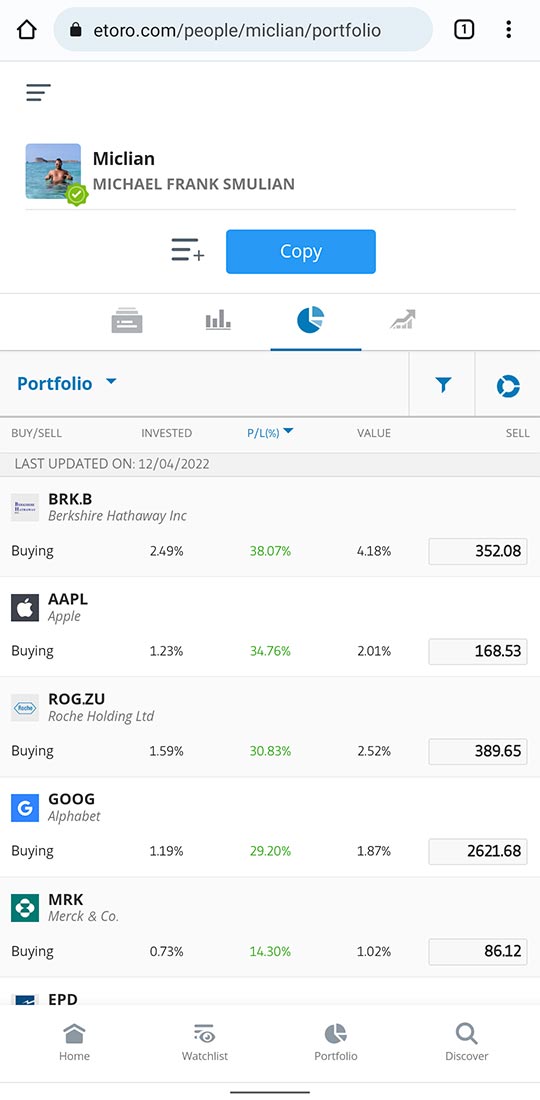 etoro top trader available for copy