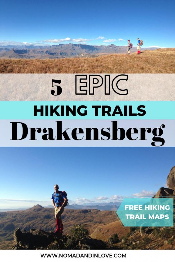 pinnable image for 5 best hiking trails in drakensberg royal natal national park
