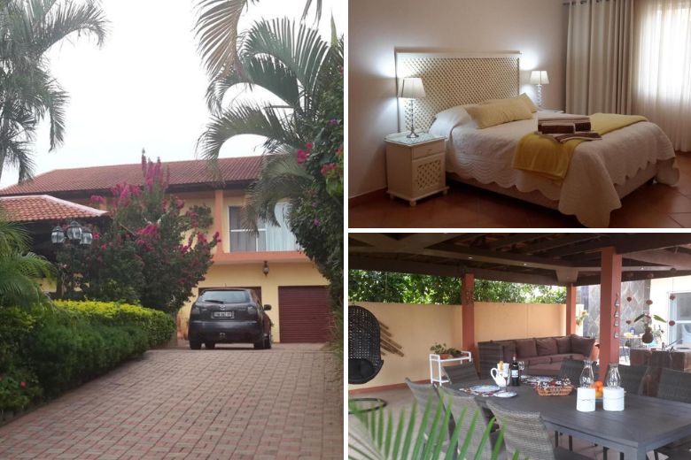 a collage of Summer Place self catering accommodation in Bilene Mozambique 
