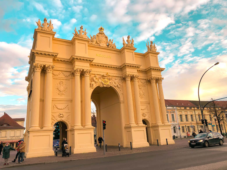 brandenburger tor gate with its intricate architectural design on Luisenplatz in potsdam germany 