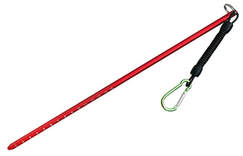 a red diving pointer stick made from aluminum alloy 