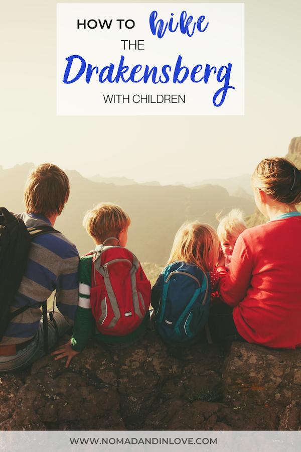 pinnable image for family friendly hiking in drakensberg with children guide