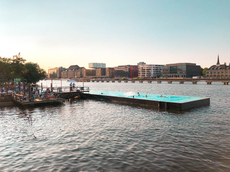 swimming in the pool at badeschiff is a fun outdoor thing to do in berlin