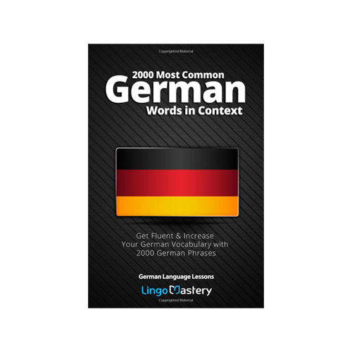a book containing German vocabulary with 2000 German phrases