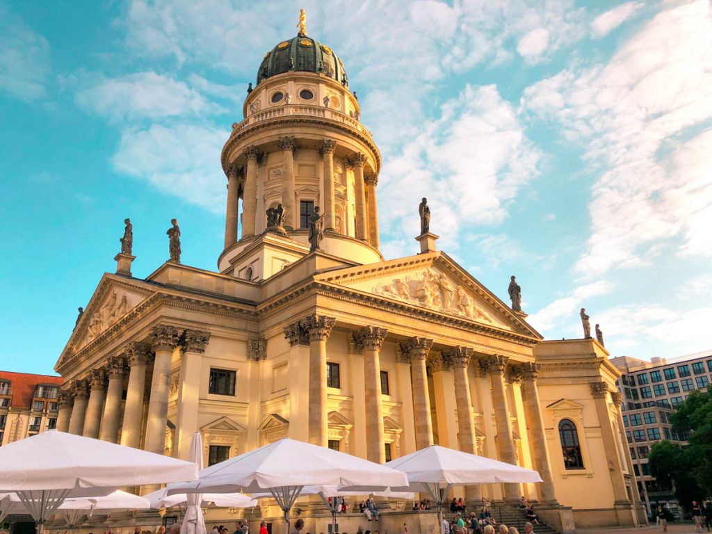 the Franzosischer Dom and the Deutsche Dom in berlin mitte