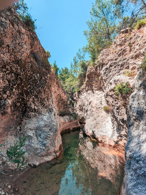 goat spring is a gorge with crystal clear water 