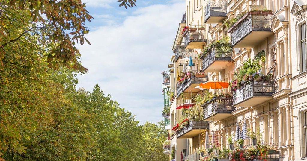 beautiful european style apartment balconies in berlin germany