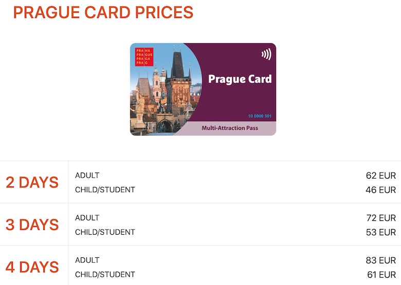 getting around in prague with the prague card prices for 2 to 4 days