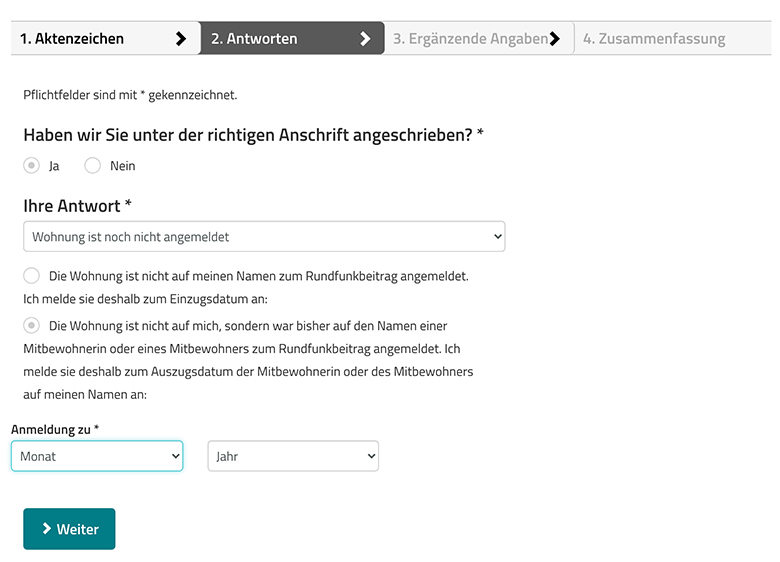 english instructions to pay rundfunkbeitrag or tv license in germany online