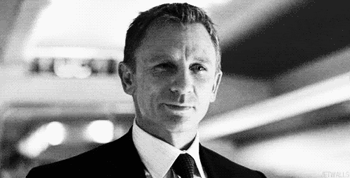 GIF of James Bond not looking very impressed