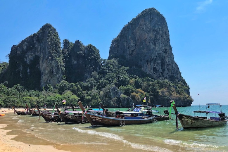 longtail boats in krabi thailand with travel tips
