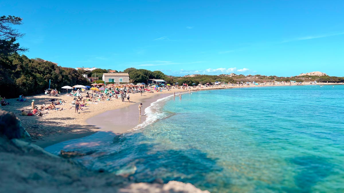 spiaggia zia culumba one of the beaches in the northern most part of sardinia along capo testa coastline