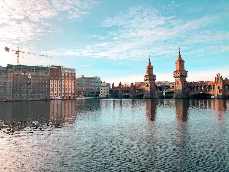 view of oberbaumbrucke in berlin