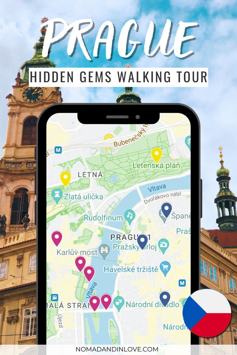 a self guided walking map to explore 10 hidden gems in Prague