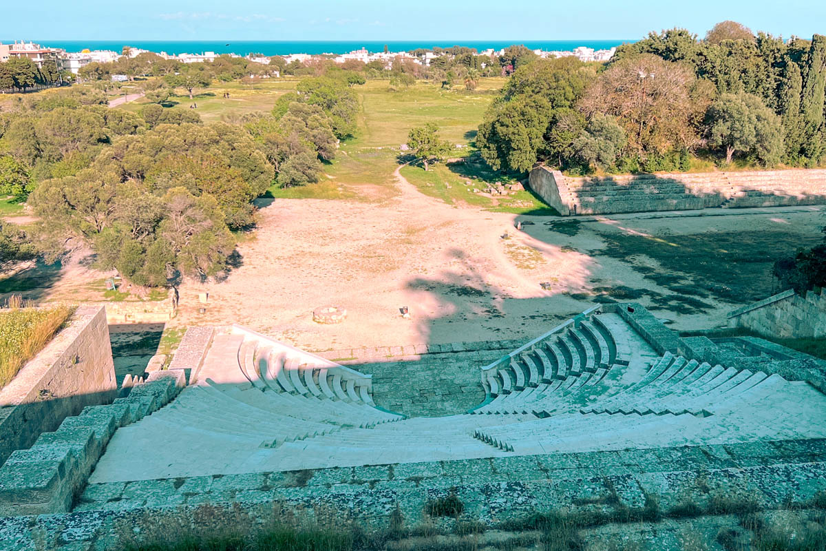 an outdoor ancient greek stadium 