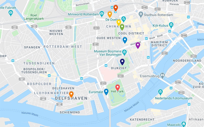 link to google map for rotterdam top places to see in 1 day itinerary