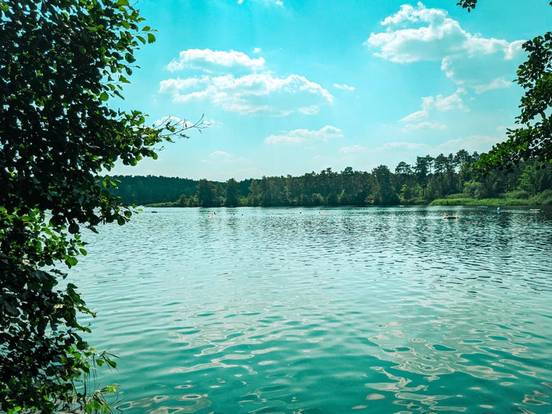 the pristine, clean and crystal clear waters at tonsee lake near berlin is ideal for swimming