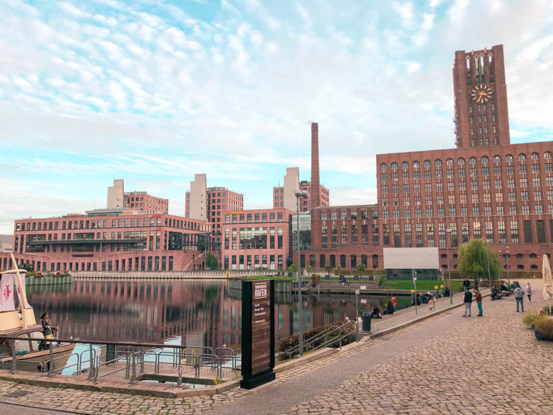 tempelhofer hafen or harbour in berlin