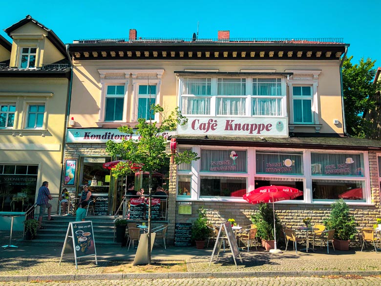 a traditional german pastry shop called konditorei at Woltersdorf, in Berlin Brandenburg region