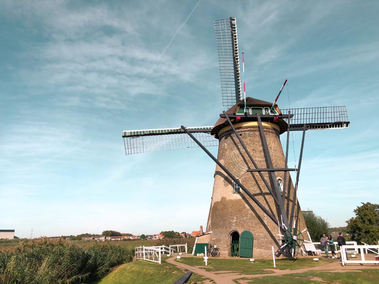 traditional dutch landscape and a UNESCO world heritage site