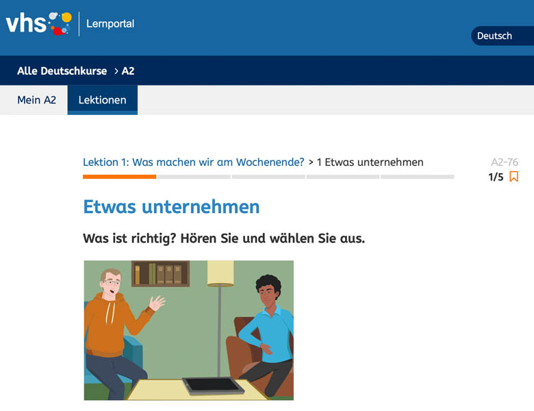 free german lessons online with volkhochschule