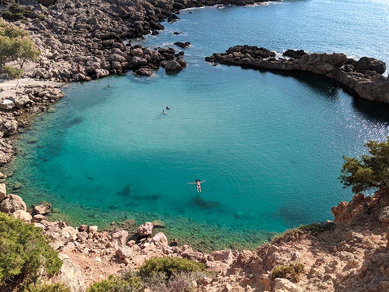 an off the beaten track beach in crete voulolimni beach a natural rock pool
