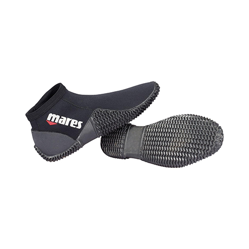 a pair of black water shoes featuring a mesh upper for breathability and quick drying, suitable for various water sports and activities