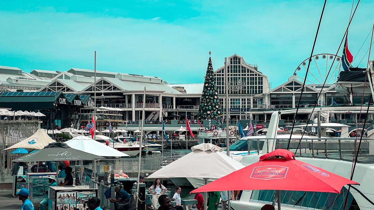 victoria and alfred waterfront in cape town south africa is a popular attraction for tourists