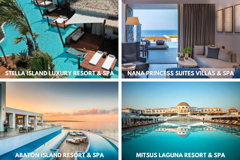 a collection of luxury resorts and spas in hersonissos crete for where to stay for couples on honeymoon