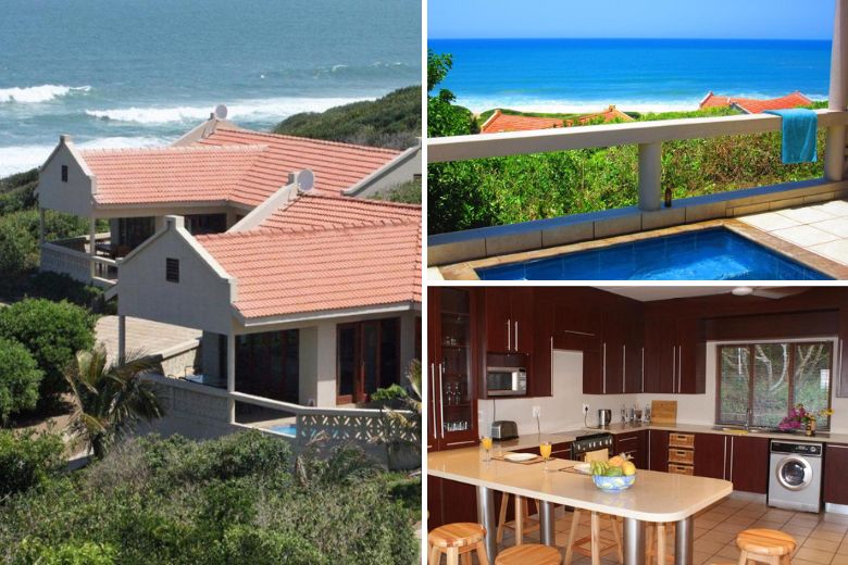 a collage of Go Wild Resort self catering accommodation in Xai Xai Mozambique