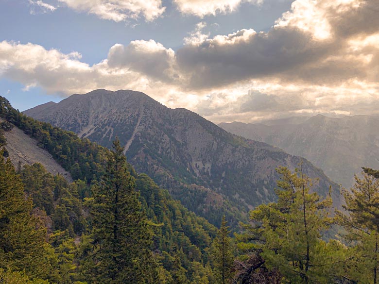 a view of the mountains in south crete