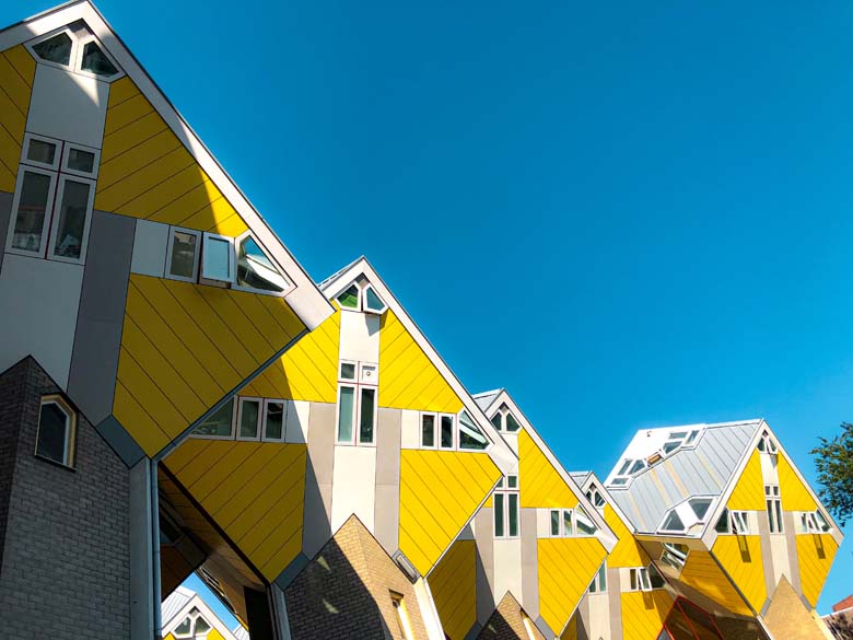 yellow cube houses in rotterdam netherlands is a top sightseeing attraction