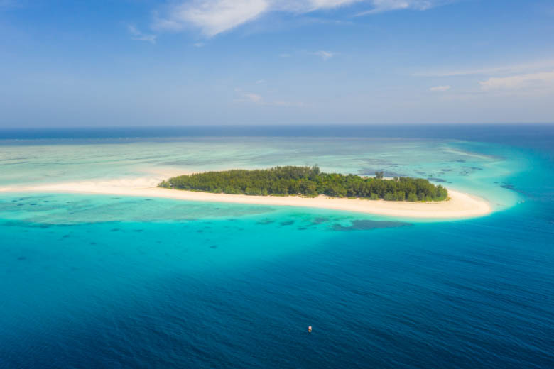 mnemba island off the coast of zanzibar is famous for its marine conservation area mnemba atoll and  popular for scuba diving